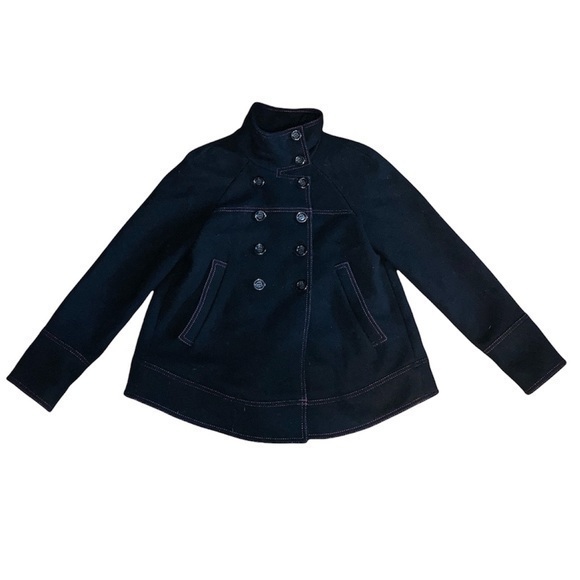 Rebecca Taylor Jackets & Blazers - Rebecca Taylor black shirt wool blend coat